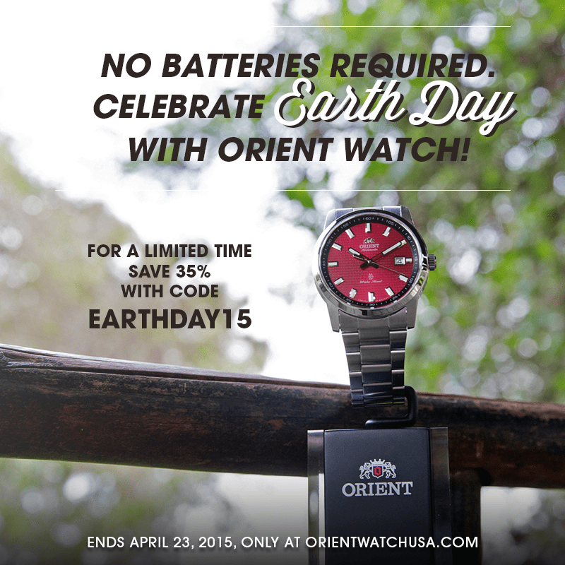 Celebrate Earth Day with Orient Watch! - Orient Watch USA