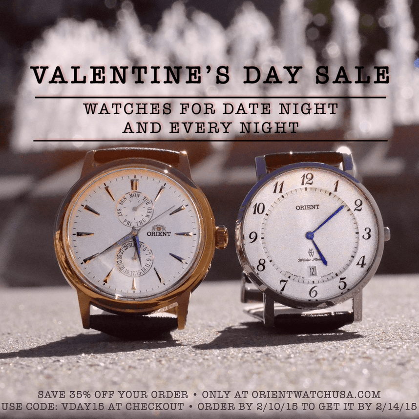 Get Something They'll Love: Shop our Valentine's Day Sale! - Orient Watch USA