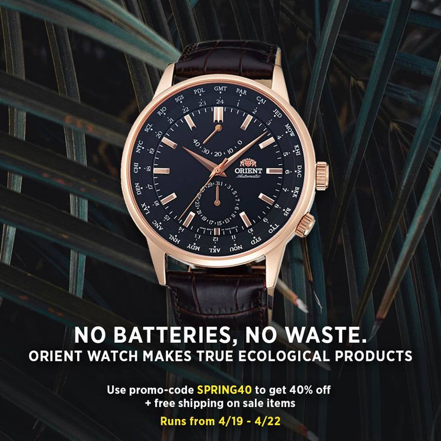 No Batteries, No Waste. Shop our Earth Day Sale! - Orient Watch USA
