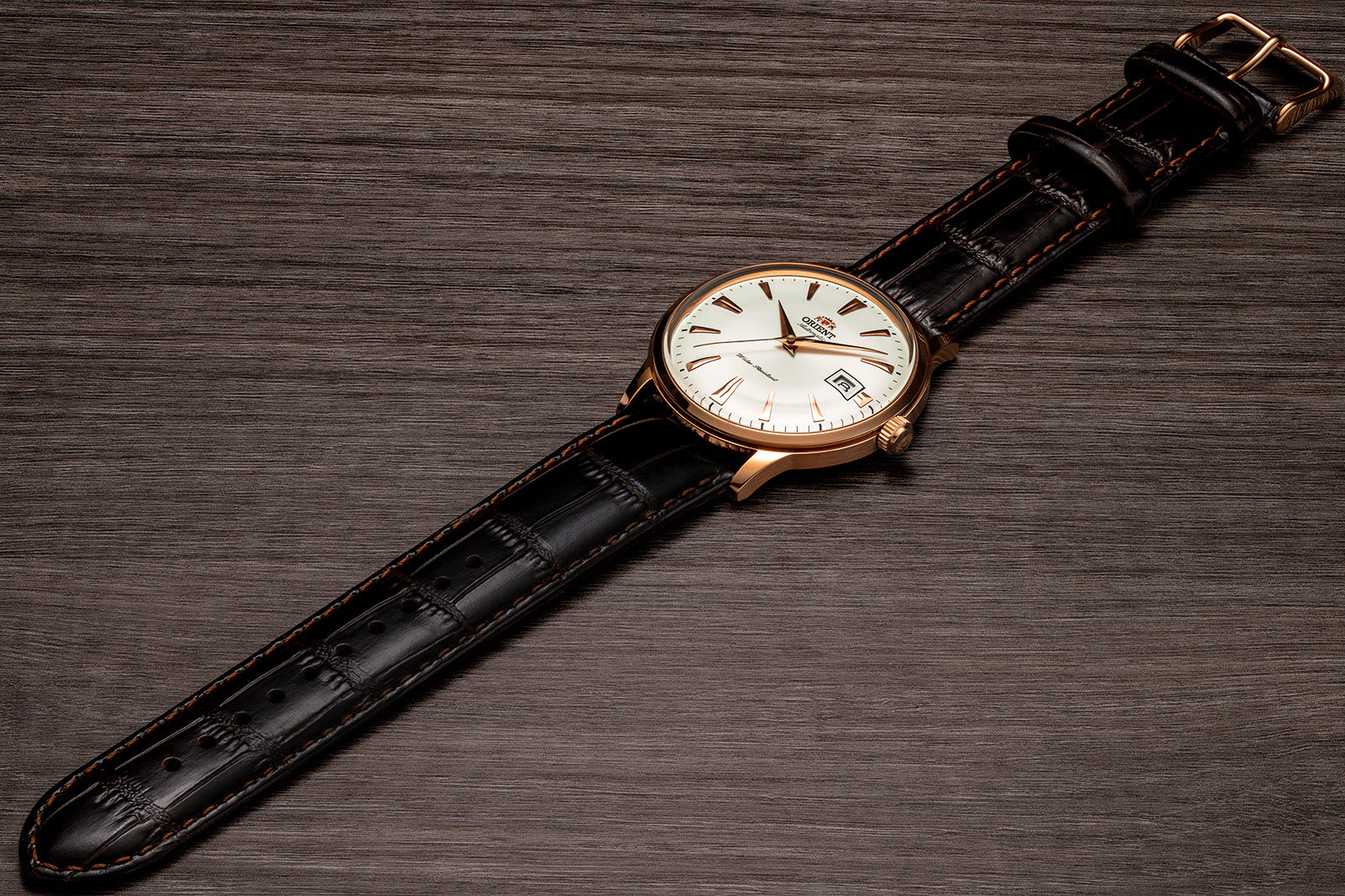 Orient Bambino Version 1 FAC00002W0 classic watch rose gold white