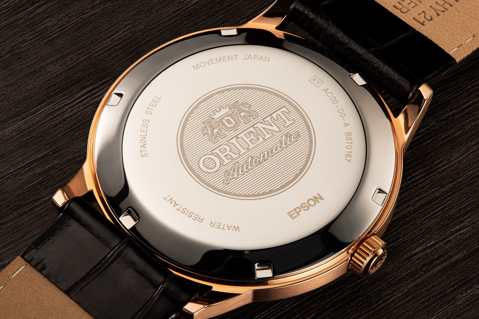 Orient Bambino Version 1 FAC00002W0 classic watch rose gold white
