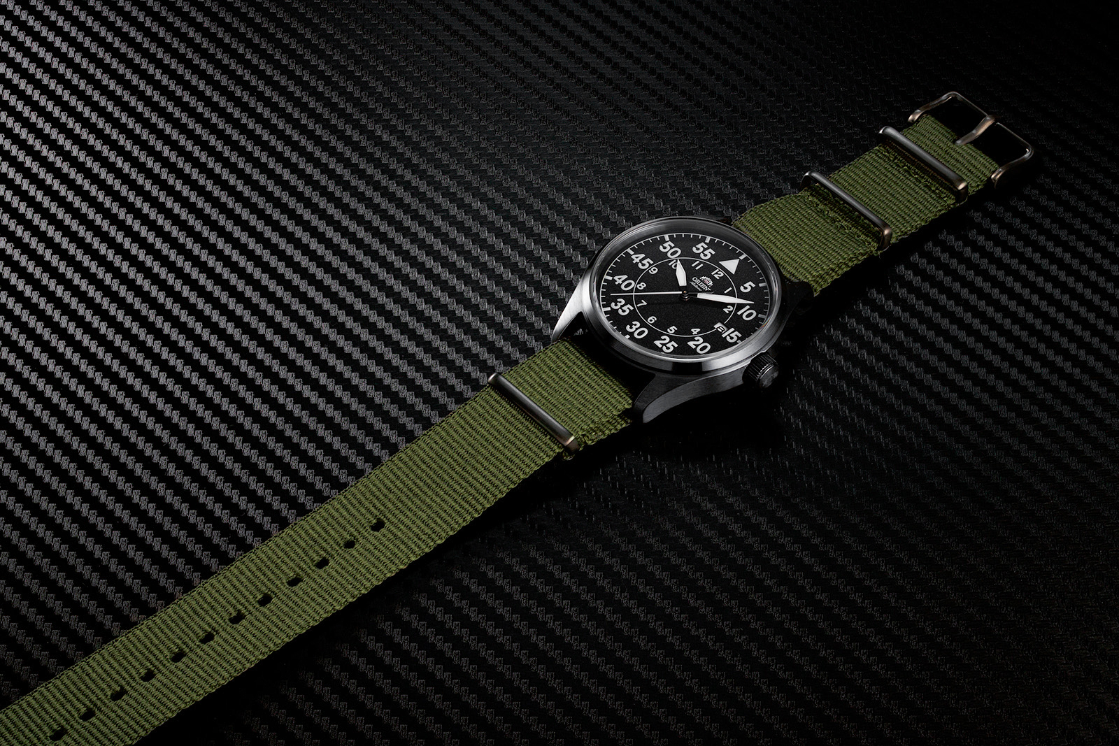 Orient Flight RA-AC0H02N10A sport pilot watch black grey gray