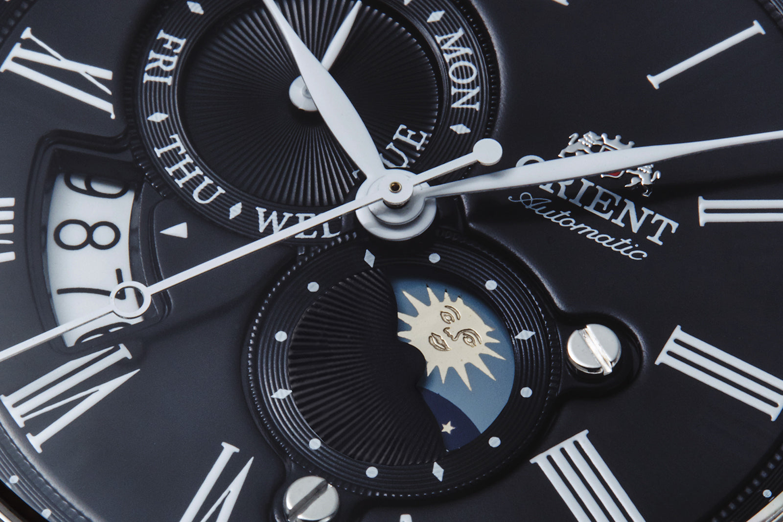 Orient Sun and Moon Version 3 RA-AK0010B10B classic watch sapphire silver black
