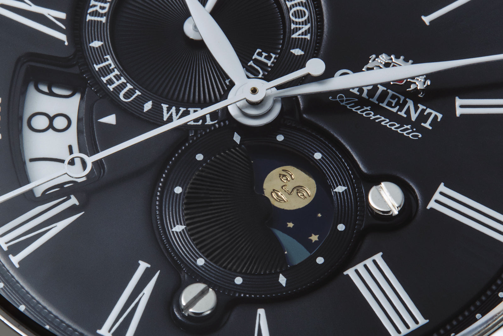 Orient Sun and Moon Version 3 RA-AK0010B10B classic watch sapphire silver black